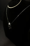Silver-Pearl Clover Pendent Necklace