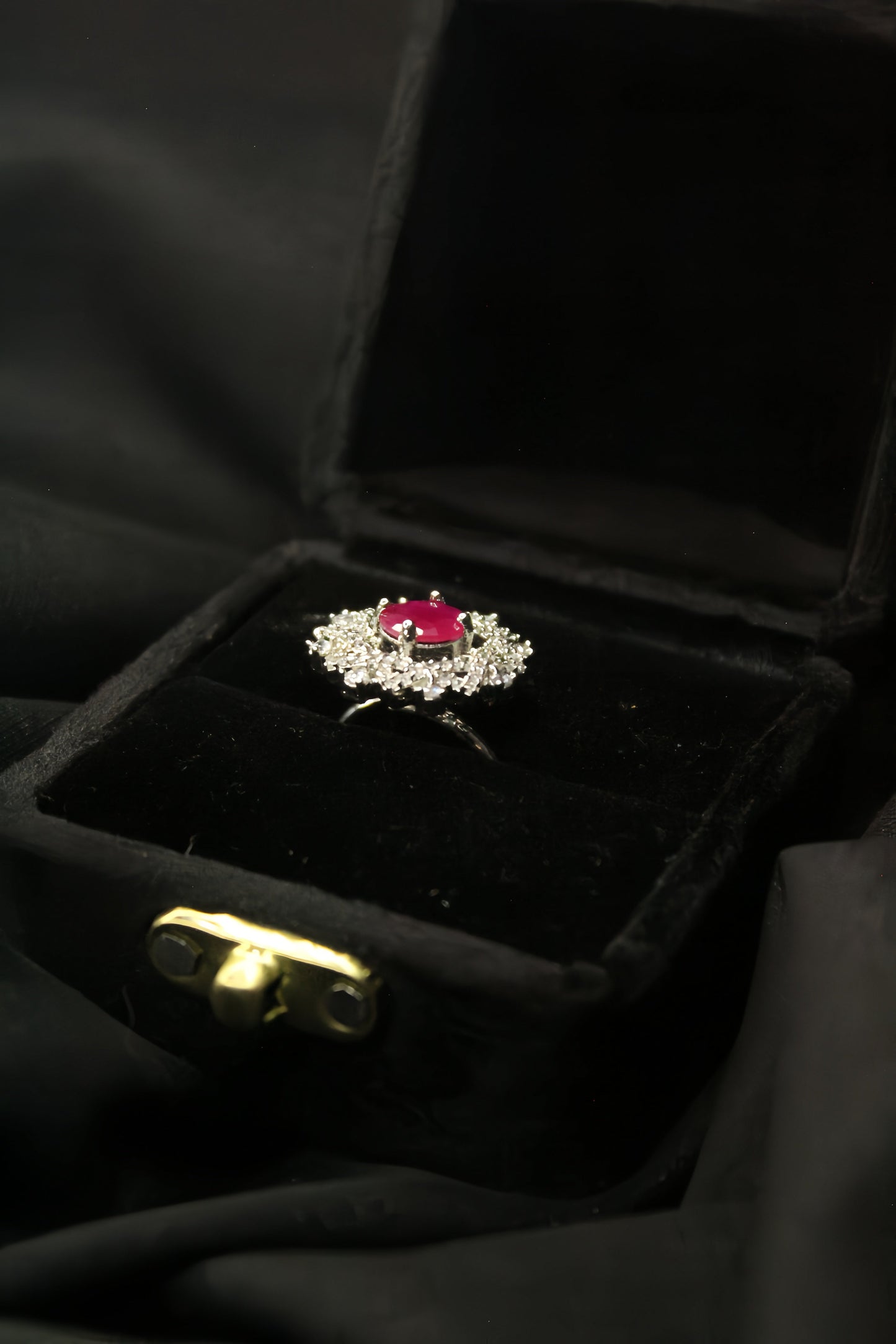 1-Carat Royal Pink Sapphire Halo Ring