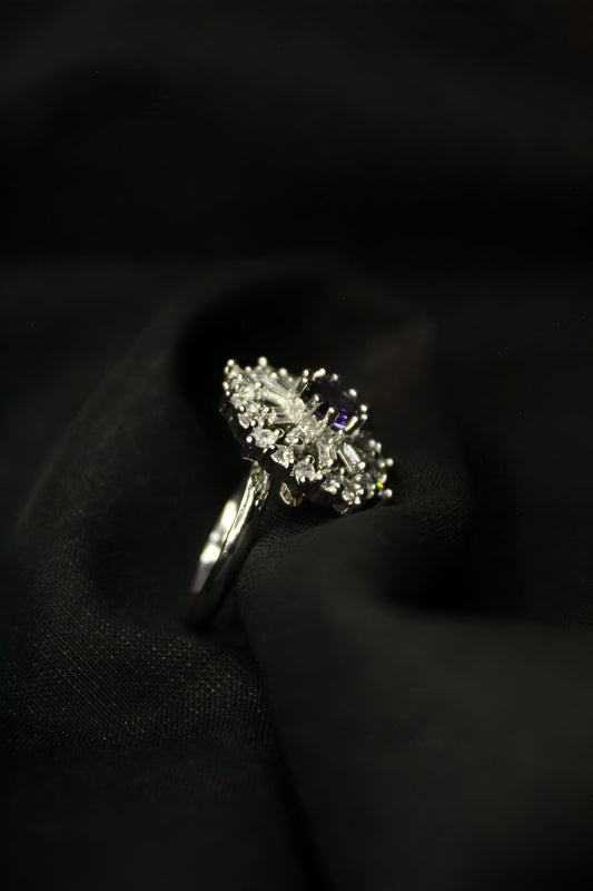 1-Carat Starburst Midnight Radiance Ring