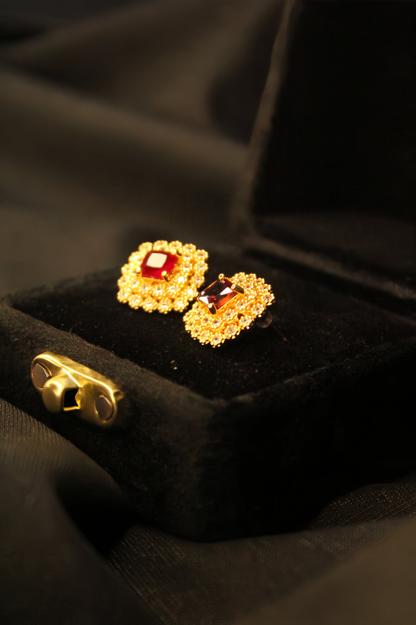 Golden Royal Sparkle Princess Studs