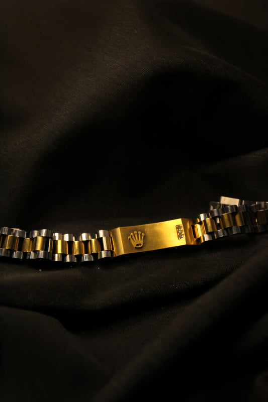 16mm Golden Original Rolex Crown Jubilee Bracelet