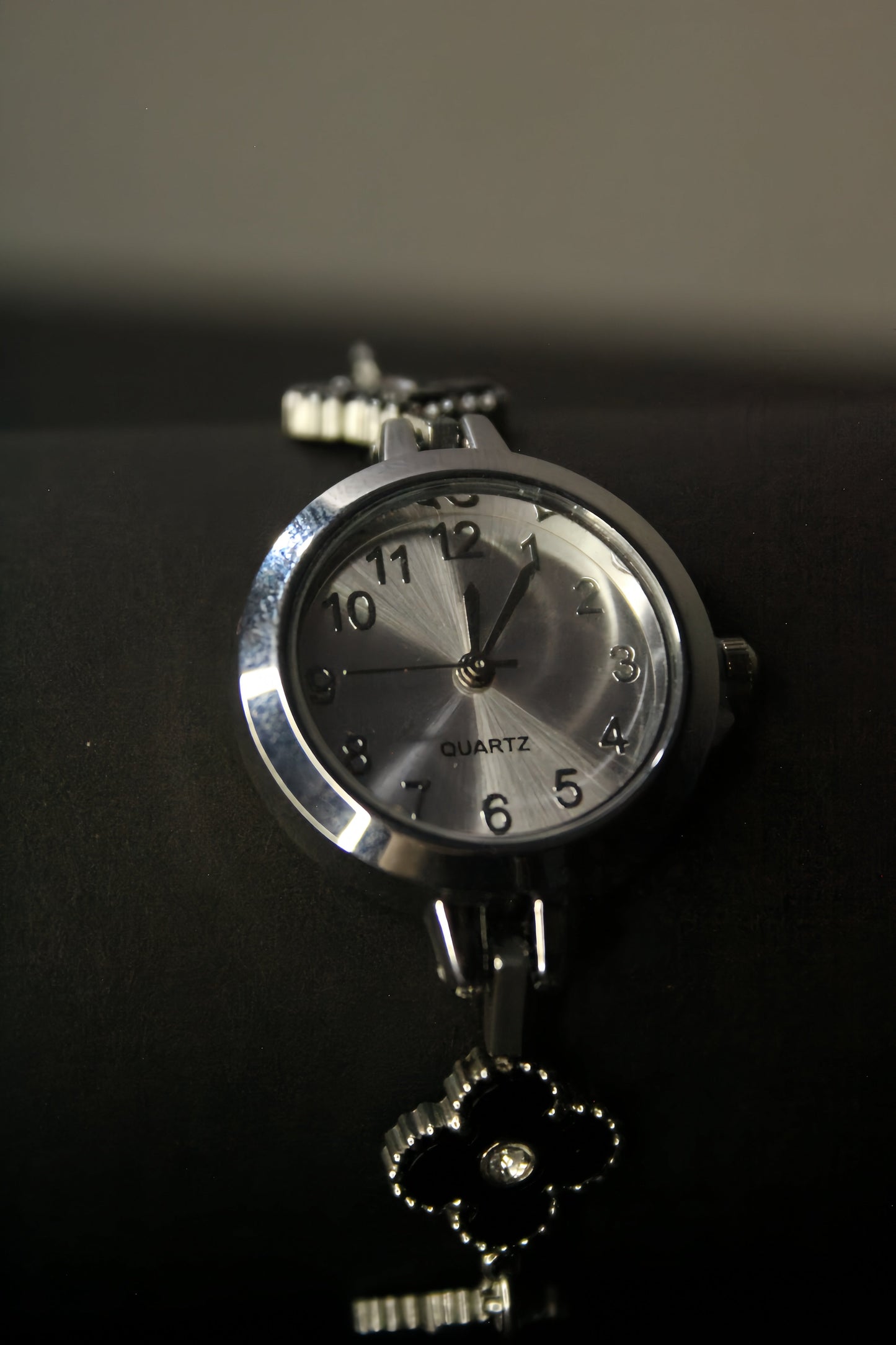 Floral Charm Bracelet Watch