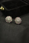 Crystal Radiance Floral Stud Earrings