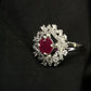 1-Carat Royal Pink Sapphire Halo Ring