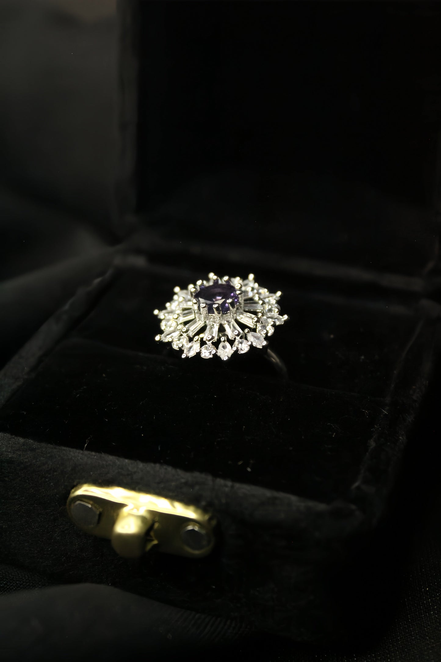 1-Carat Starburst Midnight Radiance Ring