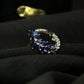 1-Carat Sapphire Leaf Vine Ring