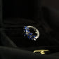 1-Carat Sapphire Leaf Vine Ring
