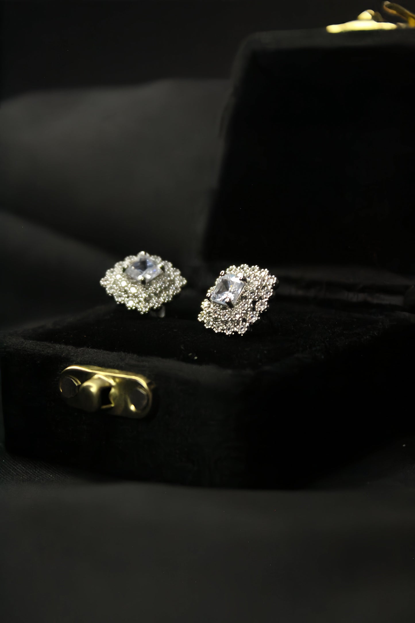 Silver Royal Sparkle Princess Studs