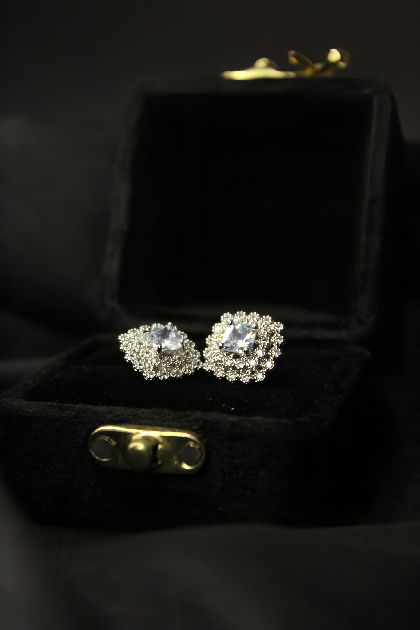 Silver Royal Sparkle Princess Studs