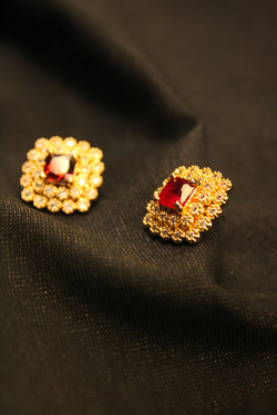 Golden Royal Sparkle Princess Studs