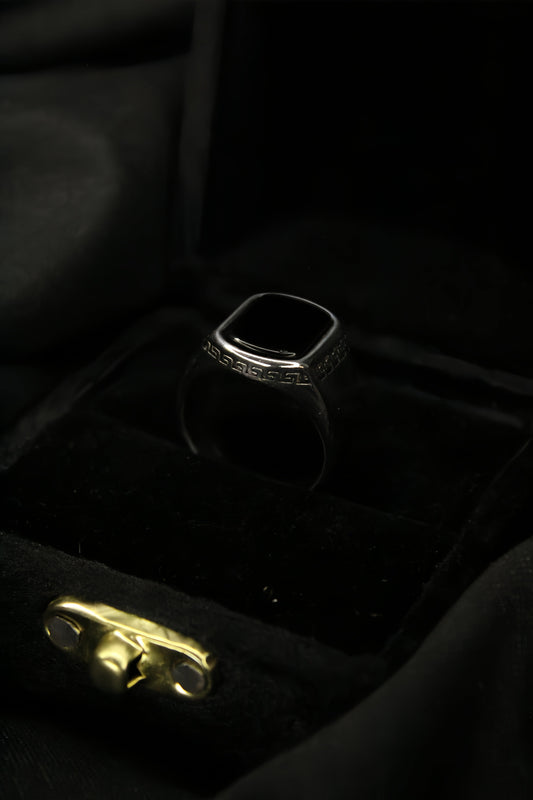 Pure Black Onyx Ring