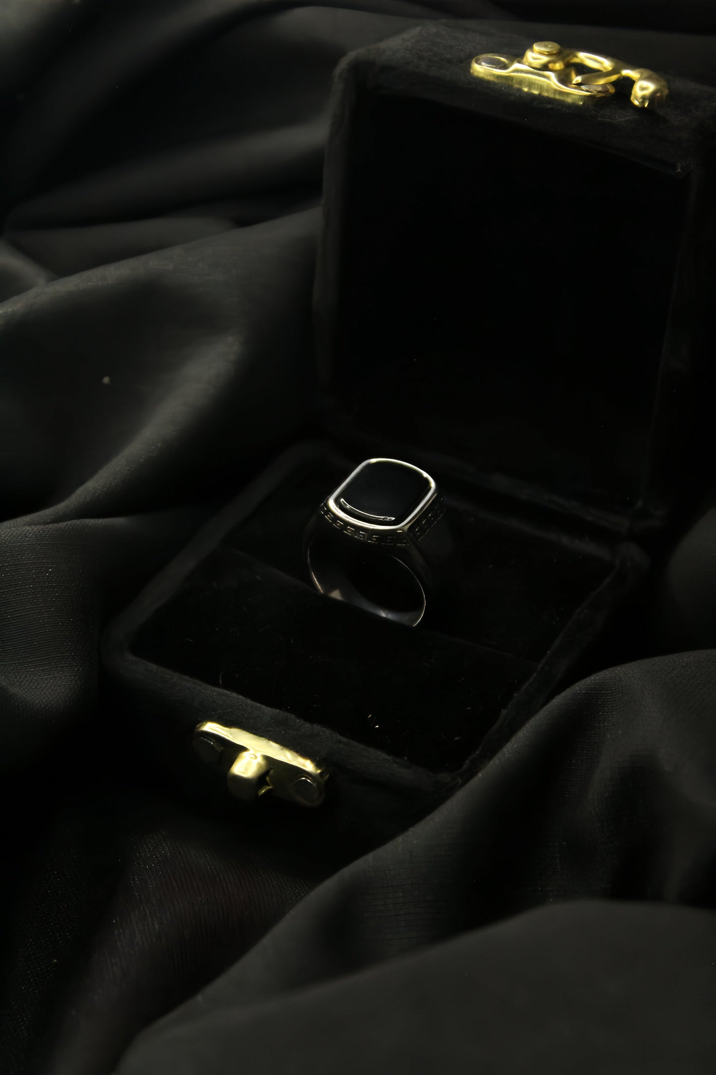 Pure Black Onyx Ring