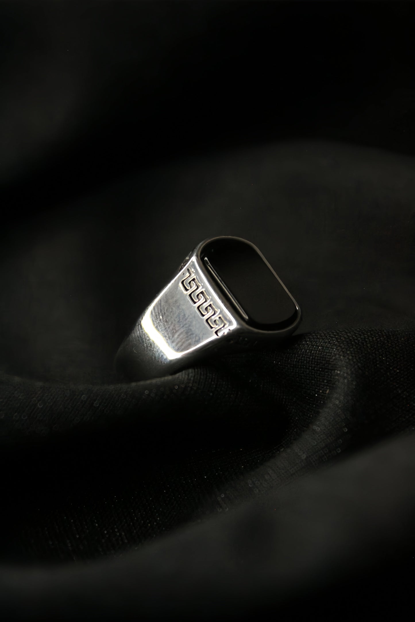 Pure Black Onyx Ring