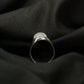 White Cat’s Eye Steel Ring