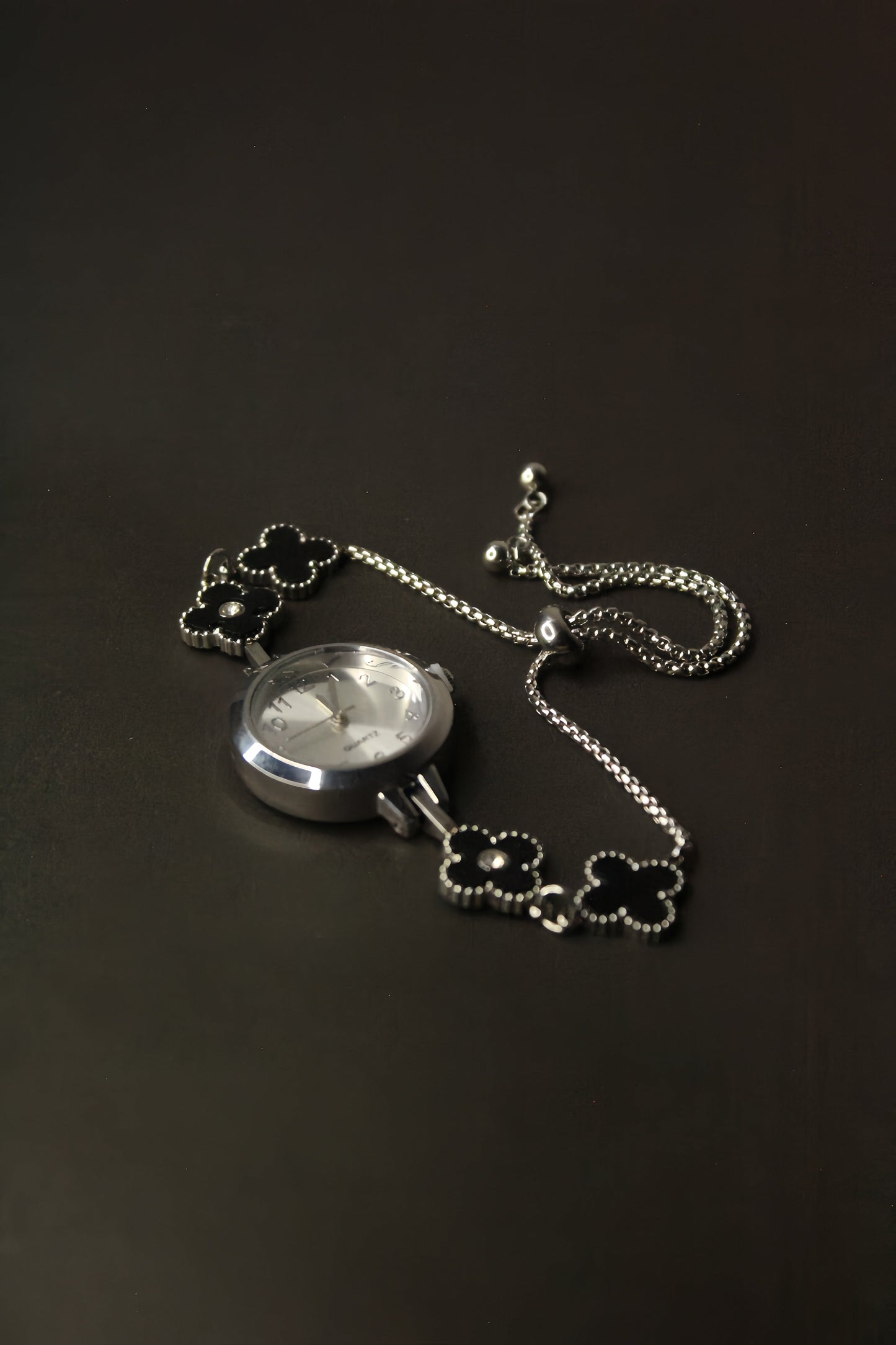 Floral Charm Bracelet Watch