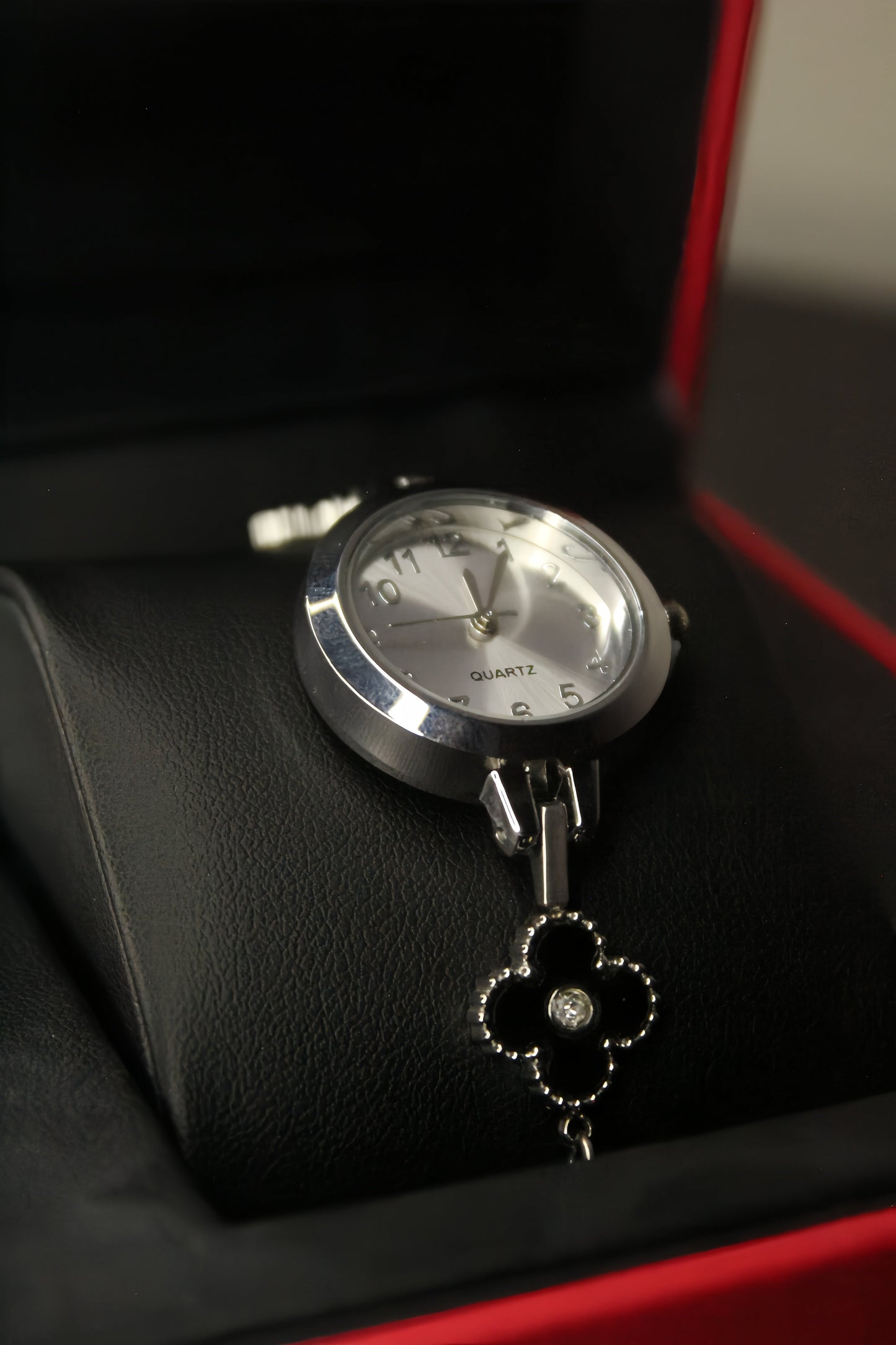 Floral Charm Bracelet Watch