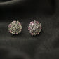 Crystal Radiance Floral Stud Earrings