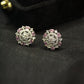 Crystal Radiance Floral Stud Earrings