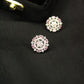 Crystal Radiance Floral Stud Earrings